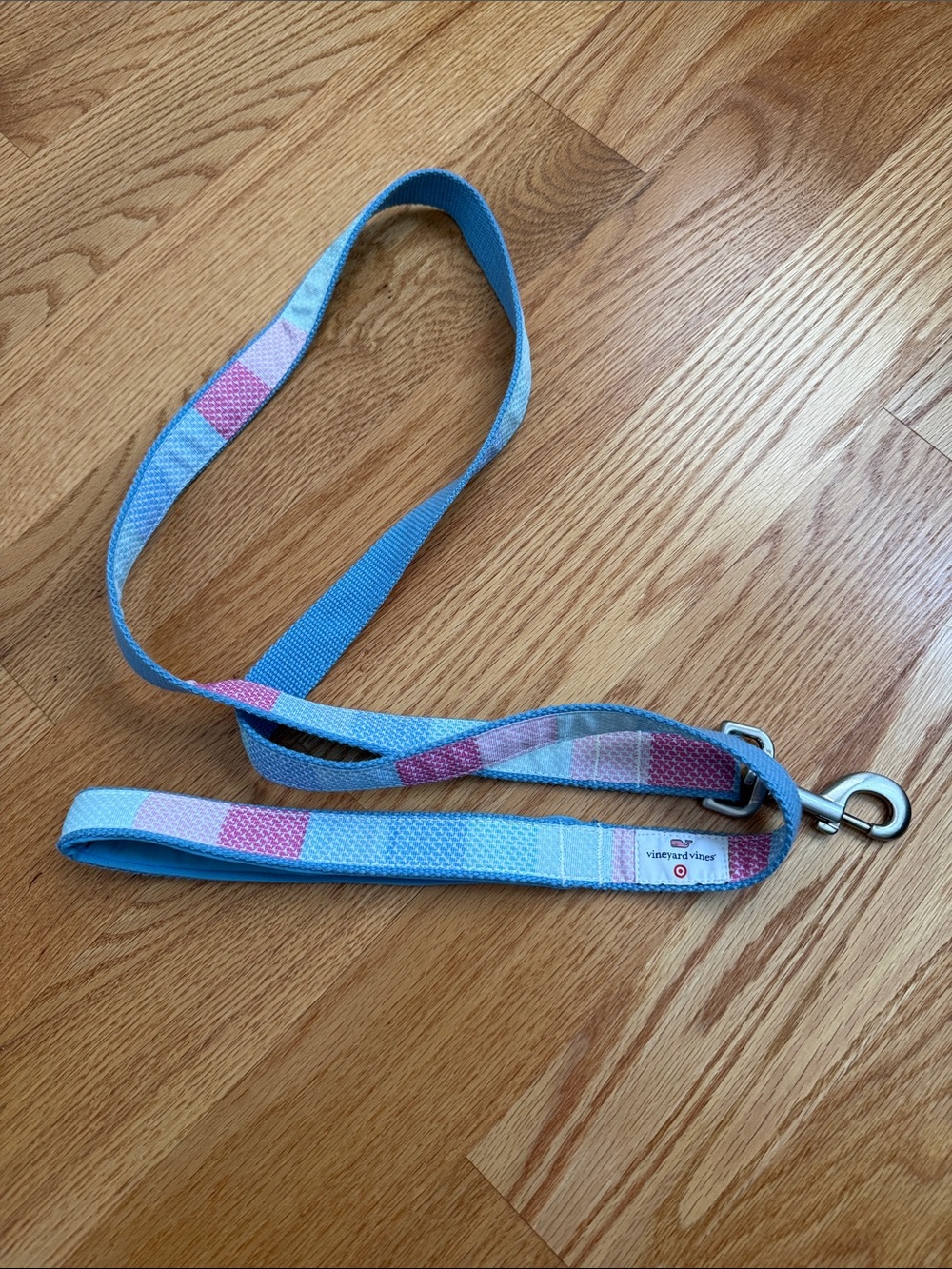 Vineyard Vines Light Blue and Pink Patterned Dog Leash
